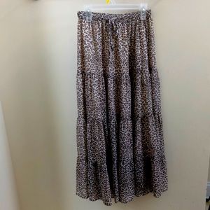 Long Cheetah Print Skirt - Aerie - Size XS